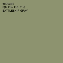 #8C936E - Battleship Gray Color Image