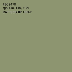 #8C9470 - Battleship Gray Color Image