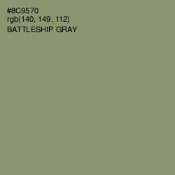 #8C9570 - Battleship Gray Color Image