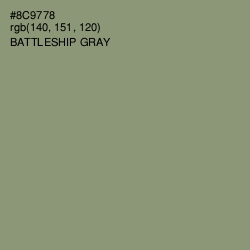 #8C9778 - Battleship Gray Color Image