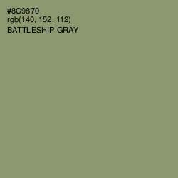 #8C9870 - Battleship Gray Color Image