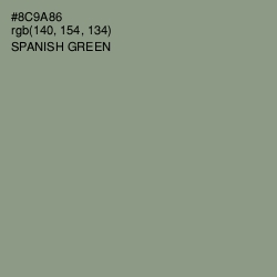 #8C9A86 - Spanish Green Color Image