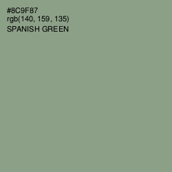 #8C9F87 - Spanish Green Color Image