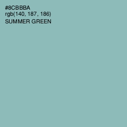 #8CBBBA - Summer Green Color Image