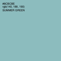 #8CBCBE - Summer Green Color Image
