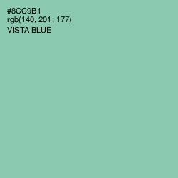 #8CC9B1 - Vista Blue Color Image