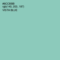 #8CCBBB - Vista Blue Color Image