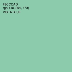 #8CCCAD - Vista Blue Color Image