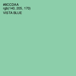 #8CCDAA - Vista Blue Color Image