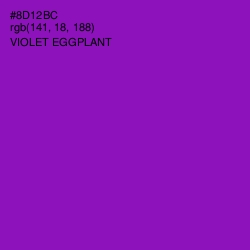 #8D12BC - Violet Eggplant Color Image