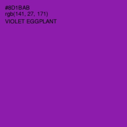 #8D1BAB - Violet Eggplant Color Image