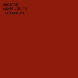 #8D1C0D - Totem Pole Color Image