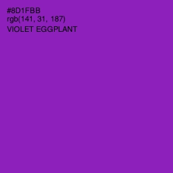 #8D1FBB - Violet Eggplant Color Image