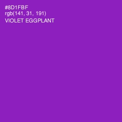 #8D1FBF - Violet Eggplant Color Image