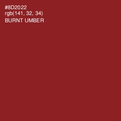 #8D2022 - Burnt Umber Color Image