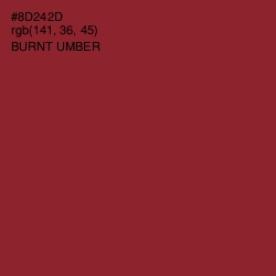 #8D242D - Burnt Umber Color Image