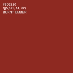 #8D2920 - Burnt Umber Color Image