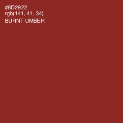 #8D2922 - Burnt Umber Color Image