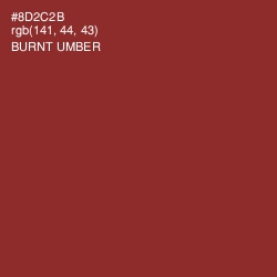 #8D2C2B - Burnt Umber Color Image