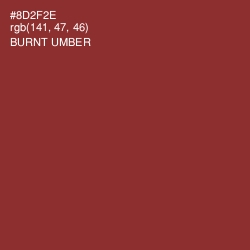 #8D2F2E - Burnt Umber Color Image
