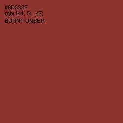 #8D332F - Burnt Umber Color Image