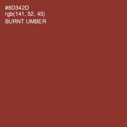 #8D342D - Burnt Umber Color Image