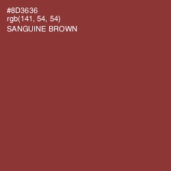 #8D3636 - Sanguine Brown Color Image
