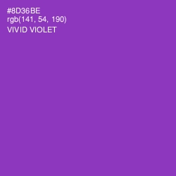#8D36BE - Vivid Violet Color Image