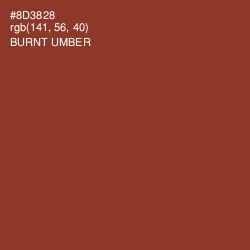 #8D3828 - Burnt Umber Color Image