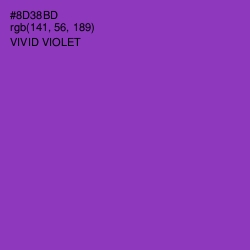 #8D38BD - Vivid Violet Color Image