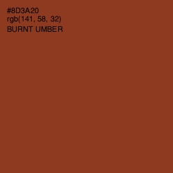 #8D3A20 - Burnt Umber Color Image