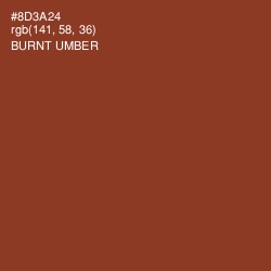 #8D3A24 - Burnt Umber Color Image