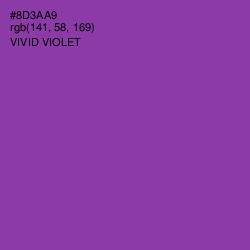 #8D3AA9 - Vivid Violet Color Image