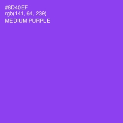 #8D40EF - Medium Purple Color Image