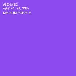 #8D4AEC - Medium Purple Color Image