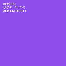 #8D4EEC - Medium Purple Color Image