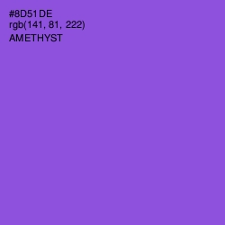 #8D51DE - Amethyst Color Image