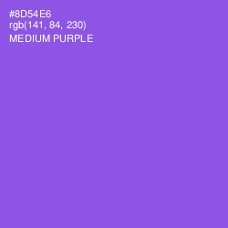#8D54E6 - Medium Purple Color Image