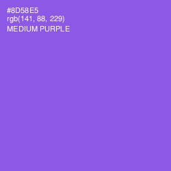 #8D58E5 - Medium Purple Color Image