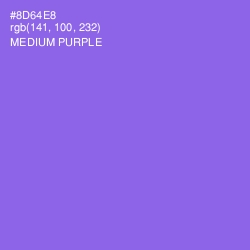 #8D64E8 - Medium Purple Color Image