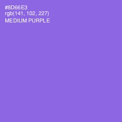 #8D66E3 - Medium Purple Color Image