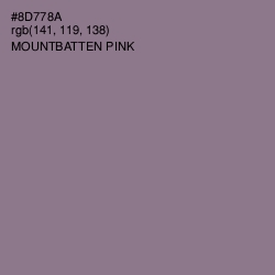 #8D778A - Mountbatten Pink Color Image