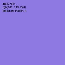 #8D77E0 - Medium Purple Color Image