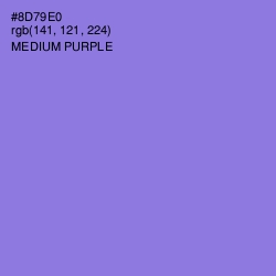 #8D79E0 - Medium Purple Color Image