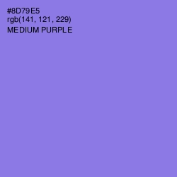 #8D79E5 - Medium Purple Color Image