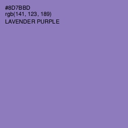 #8D7BBD - Lavender Purple Color Image