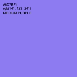 #8D7BF1 - Medium Purple Color Image
