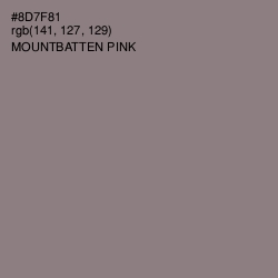 #8D7F81 - Mountbatten Pink Color Image
