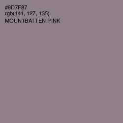 #8D7F87 - Mountbatten Pink Color Image