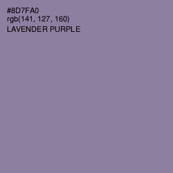 #8D7FA0 - Lavender Purple Color Image